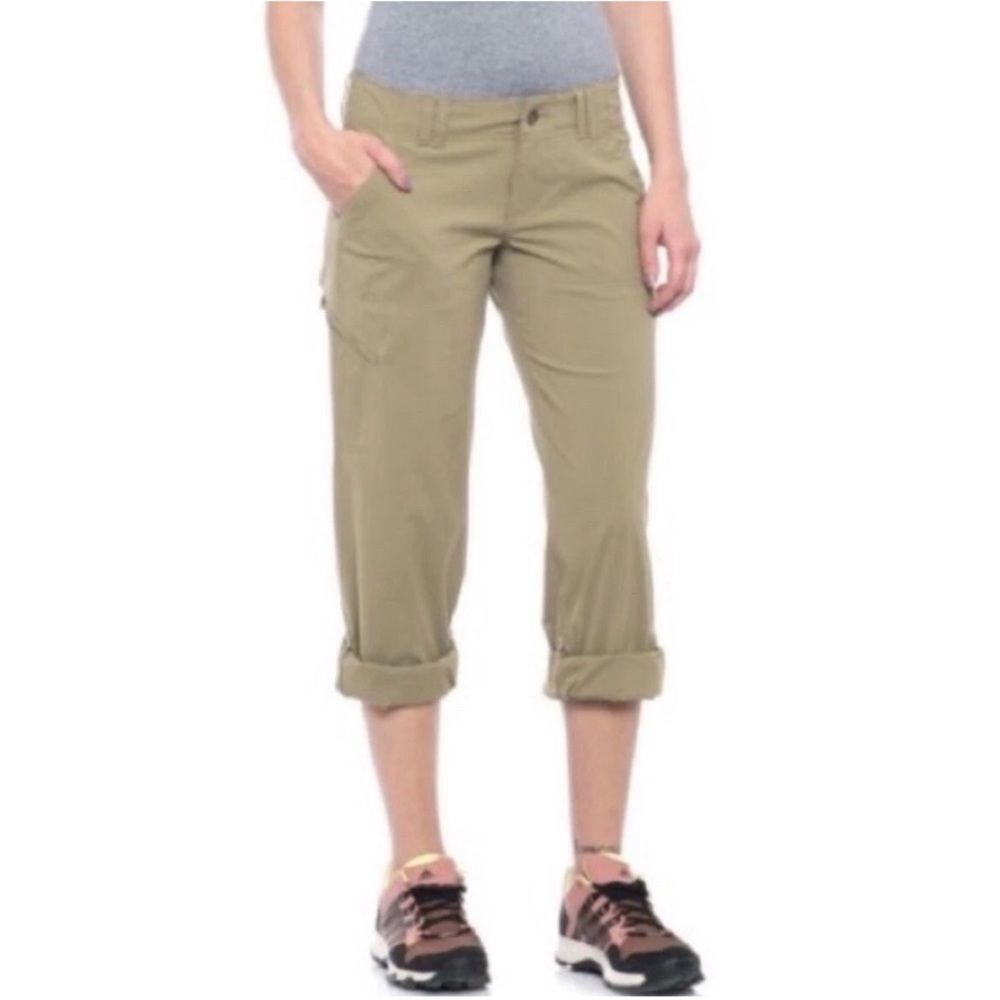 Marmot Hiking Roll up Pants Tan Khaki Size 14 Sporty Athleisure Active wear